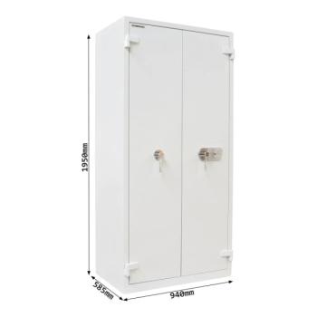 Rottner Stahlbüroschrank S2 Office 3 Fire Premium Doppelbartschloss lichtgrau T05649